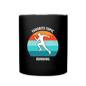 Joggen - Tasse einfarbig - Schwarz - Vorne