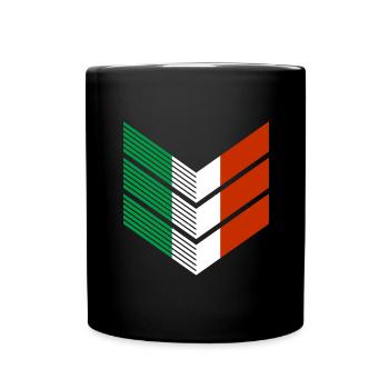 Drapeau de l’Italie Drapeau italien Vintage Look vieilli - Mug uni - noir - Devant