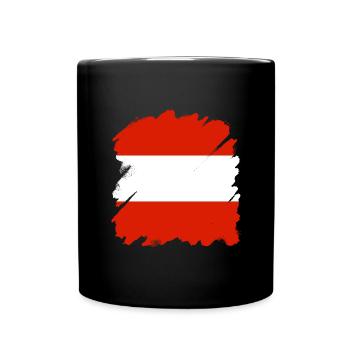 Austria Flag Austria Austrian Flag AT - Full Colour Mug - black - Front