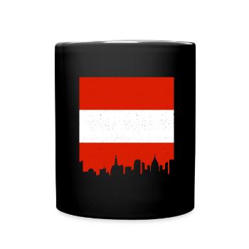 Austria Flag Austria Austrian Flag AT - Full Colour Mug - black - Front