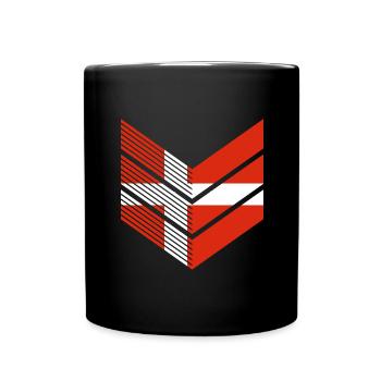 Drapeau du Danemark Drapeau de la Scandinavie Drapeau danois Voyage - Mug uni - noir - Devant