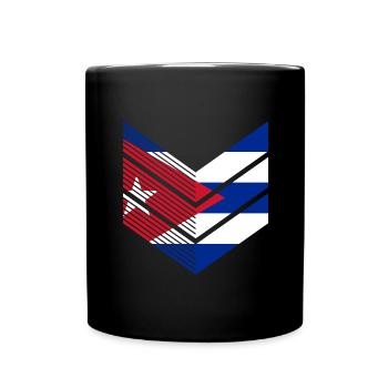 Kuba Flagge Karibik Urlaub Cuba Reise Havanna - Tasse einfarbig - Schwarz - Vorne