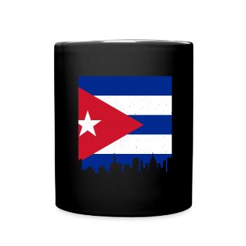 Kuba Flagge Karibik Urlaub Cuba Reise Havanna - Tasse einfarbig - Schwarz - Vorne