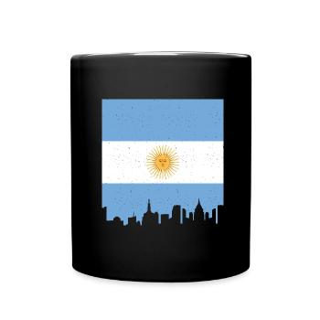 Drapeau de l’Argentine Amérique du Sud Drapeau de l’Argentine - Mug uni - noir - Devant