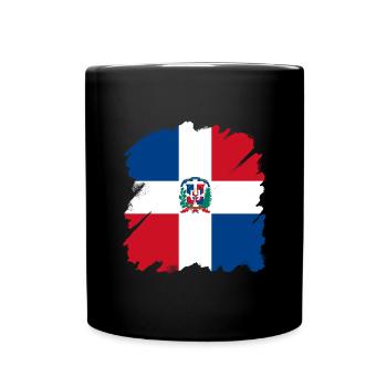 Dominican Republic Flag Dom Rep Flag Travel - Full Colour Mug - black - Front