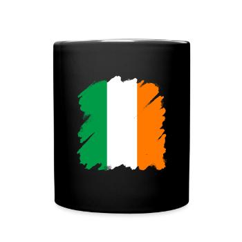 Drapeau de l'Irlande Drapeau irlandais vintage Dublin - Mug uni - noir - Devant