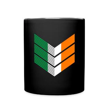 Ireland Flag Vintage Irish Flag Dublin - Full Colour Mug - black - Front