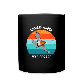 Observation des oiseaux Observation des oiseaux Observation des oiseaux - Mug uni - noir - Devant