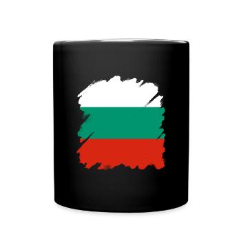 Bulgarien Flagge Bulgarische Fahne Goldstrand - Tasse einfarbig - Schwarz - Vorne