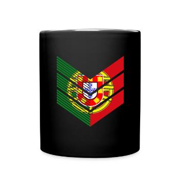 Portugal Flag Used Look Portuguese Flag - Full Colour Mug - black - Front