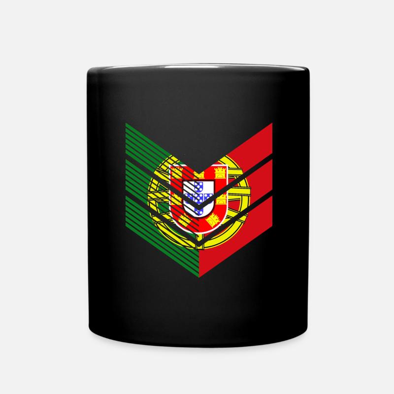 Drapeau du Portugal aspect usé drapeau portugais - Mug uni - noir