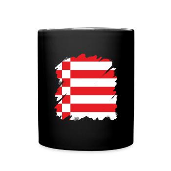 Bremen Flagge Bremer Fahne - Tasse einfarbig - Schwarz - Vorne