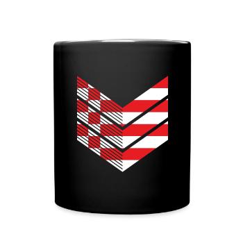 Bremen Flagge Bremer Fahne - Tasse einfarbig - Schwarz - Vorne