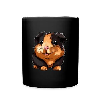 Meerschweinchen für eine Meerschweinchen - Tasse einfarbig - Schwarz - Vorne