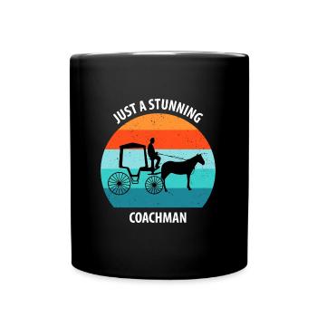 Coachman Carriage Horse-drawn carriage Carriage - Full Colour Mug - black - Front