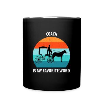 Coachman Carriage Horse-drawn carriage Carriage - Full Colour Mug - black - Front