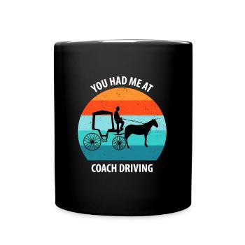 Coachman Carriage Horse-drawn carriage Carriage - Full Colour Mug - black - Front