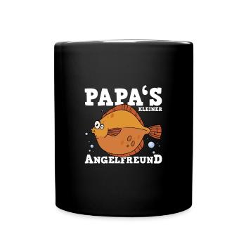 Papas Angelfreund - Tasse einfarbig - Schwarz - Vorne