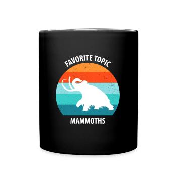 Drôle de mammouth de l’âge de pierre de l’âge de glace Design préhistorique - Mug uni - noir - Devant