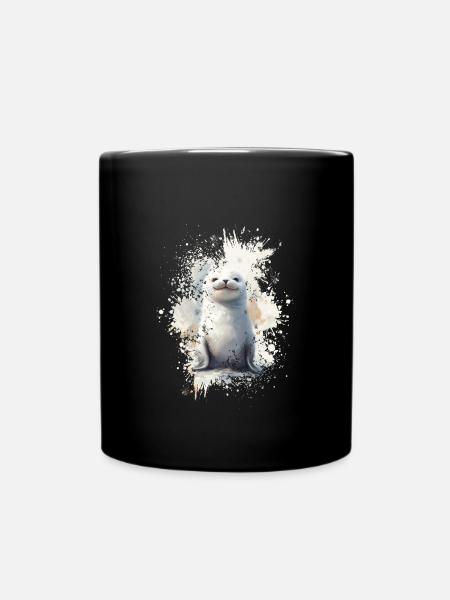 Robbe - Tasse einfarbig - Schwarz
