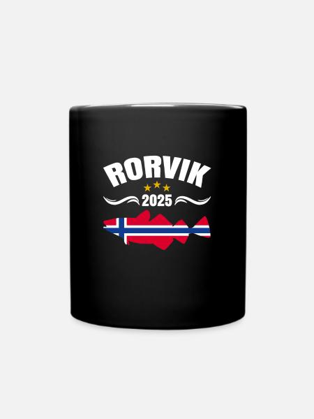 Norwegen Angeln 2025 Rorvik - Tasse einfarbig - Schwarz