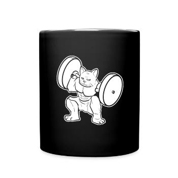 Fitness Fitnesstrainer Fitnessstudio - Tasse einfarbig - Schwarz - Vorne