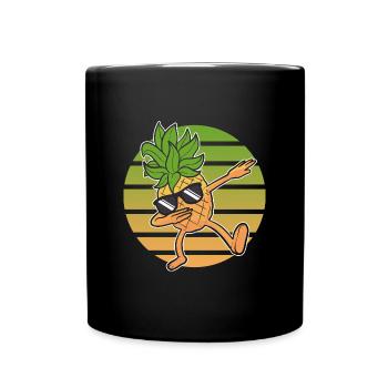Ananas - Tasse einfarbig - Schwarz - Vorne