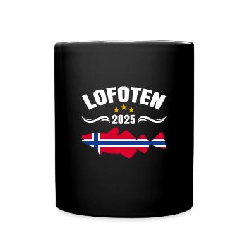 Lofoten Angeln - Tasse einfarbig - Schwarz - Vorne