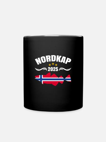 Norwegen Angeltour 2025 Nordkap - Tasse einfarbig - Schwarz