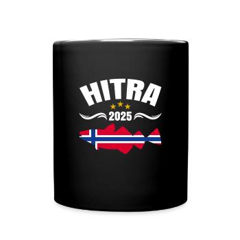 Hitra Norwegen Angeltour 2025 - Tasse einfarbig - Schwarz - Vorne