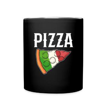 Pizza Italie - Mug uni - noir - Devant