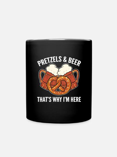 Brezel - Tasse einfarbig - Schwarz
