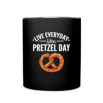 Brezel - Tasse einfarbig - Schwarz - Vorne