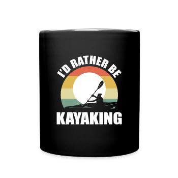 Kajak Kajakfahren - Tasse einfarbig - Schwarz - Vorne