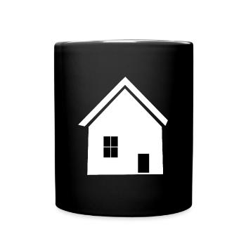 Bauherren Architekt Eigenheim Häuser Immobilie - Tasse einfarbig - Schwarz - Vorne