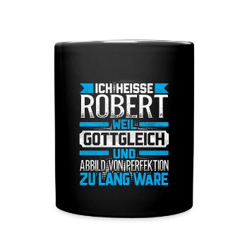 ROBERT - Gottgleich - Tasse einfarbig - Schwarz - Vorne