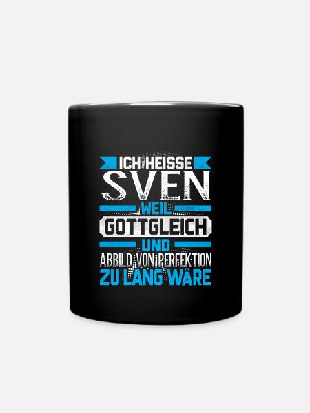 SVEN -Gottgleich - Tasse einfarbig - Schwarz