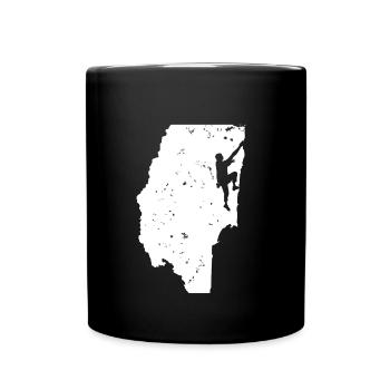 Bouldern & Freiklettern T-Shirt & Geschenkidee - Tasse einfarbig - Schwarz - Vorne
