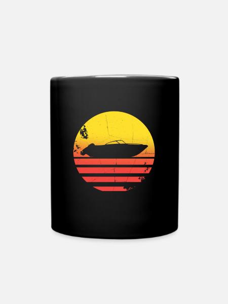 Motorboot - Tasse einfarbig - Schwarz