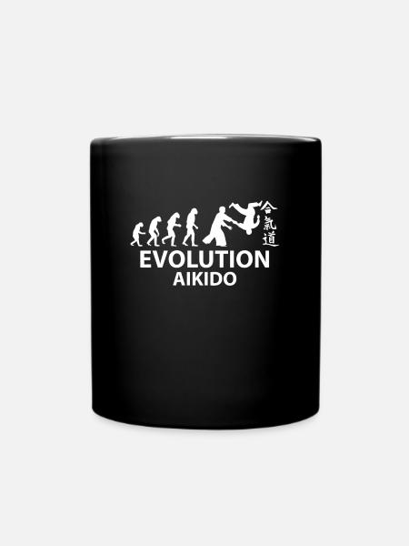 Aikido Evolution T-shirt & idée cadeau - Mug uni - noir