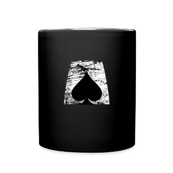 Pik Poker - Tasse einfarbig - Schwarz - Vorne
