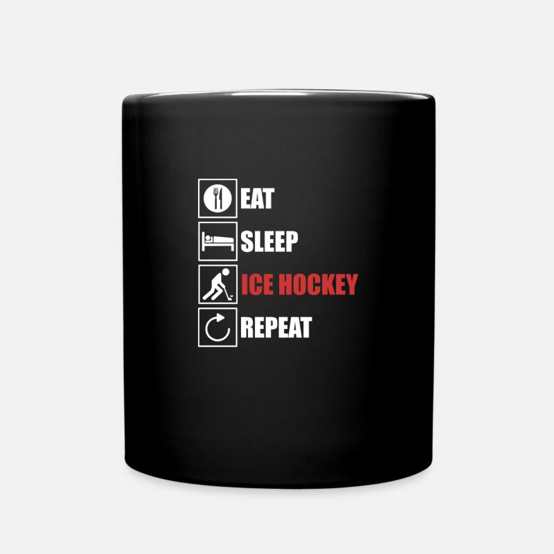 Ice Hockey T-Shirt & Gift - Full Colour Mug - black