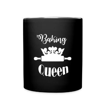 Backen Königin T-Shirt & Geschenk Frauen - Tasse einfarbig - Schwarz - Vorne