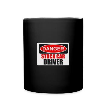 Attention Stock Car T-Shirt & Gift - Full Colour Mug - black - Front