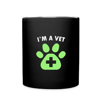 Tierarzt - Tasse einfarbig - Schwarz - Vorne