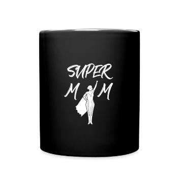 Super Mom - Tasse einfarbig - Schwarz - Vorne