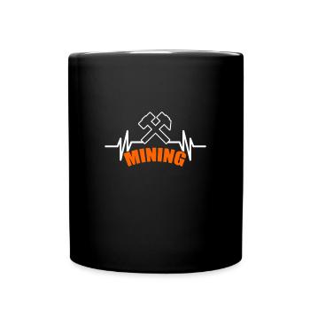 Bergarbeiter T-Shirt & Geschenkidee Knappe - Tasse einfarbig - Schwarz - Vorne