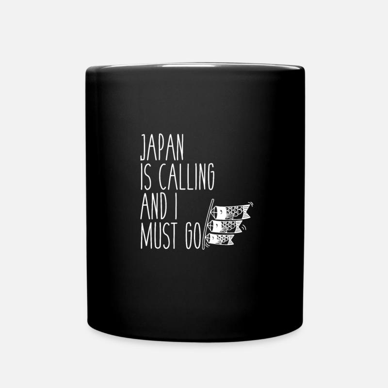 Great Japan Calling Shirt & Gift - Full Colour Mug - black