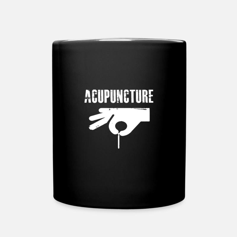 Akupunktur - Tasse einfarbig - Schwarz