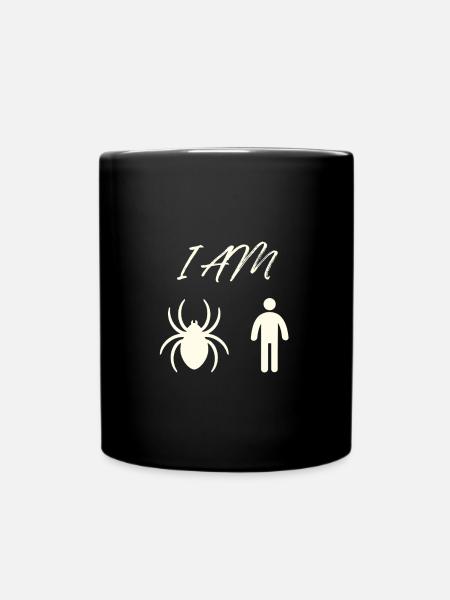 Ich Bin Spinnen Mensch T-Shirt - Tasse einfarbig - Schwarz